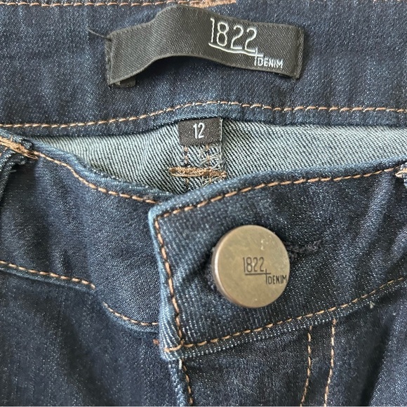 1822 Denim Dark Wash Mid-Rise Skinny Jeans - Size 12 - Picture 3 of 3